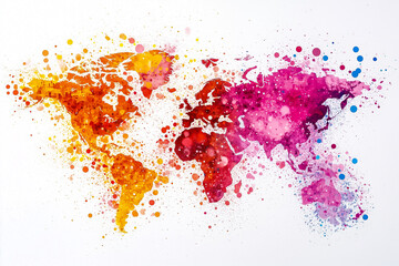 Vibrant map showcases a world filled with pulsating dots indicating diverse locations around the globe