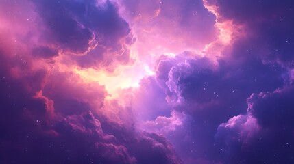 Abstract glowing nebula clouds in a futuristic color pattern