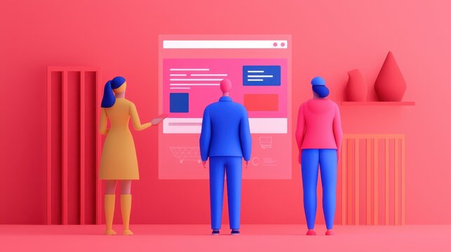 Tech-Savvy Consumers Engaging with Augmented Reality to Compare Prices and Explore Innovative Shopping Experiences in a Modern Setting