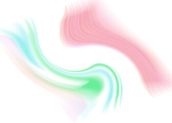 An abstract transparent iridescent color blur design element.