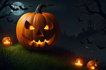 Realistic halloween background