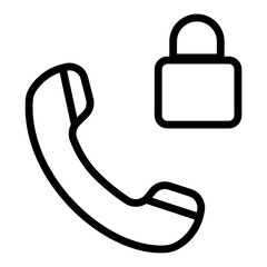 Call barred phone icon. Vector illustration.