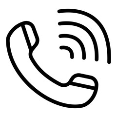 Phone with call ring. Vector illustration.