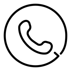 Phone call icon isolated on white background. Vector illustration.