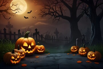 Realistic halloween background
