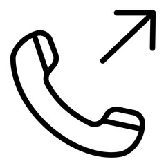 Outgoing phone call. Vector illustration isolated on white background.