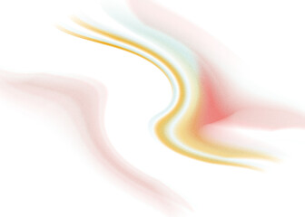 An abstract transparent iridescent color blur design element.