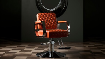 A photo of a salon chair with a contemporary and sleek aesthetic