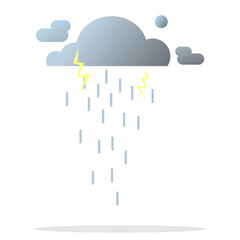 thunderstorm clouds. storm clouds. heavy rain. vector illustration. rainy season