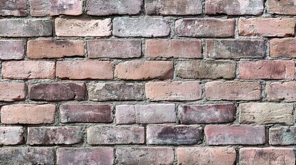 Obraz premium Textured Pastel Pink Brick Wall with Rustic Finish and Details