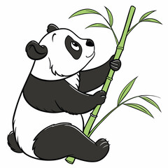 Panda vector silhouette