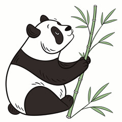 Panda vector silhouette