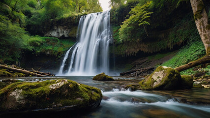 Fototapeta premium waterfall in the mountains