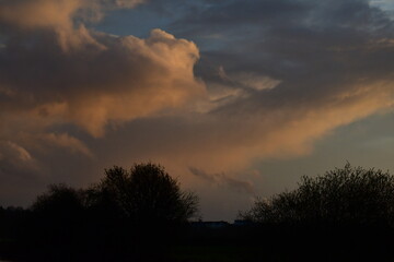 Fototapeta premium Clouds in the sky. Bagenalstown(Muine Bheag), County Carlow, Ireland