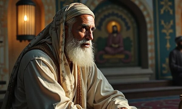 muslim old man praying