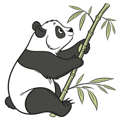 Panda vector silhouette