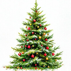 christmas tree and decorations