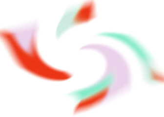 An abstract transparent iridescent color blur design element.