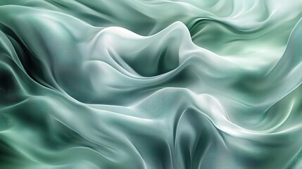 Obraz premium Abstract Wavy Textures in Light Blue and Green Tones