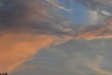 Obraz premium Clouds in the sky. Bagenalstown(Muine Bheag), County Carlow, Ireland