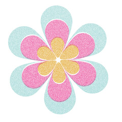 Fototapeta premium Flower Risograph Shape