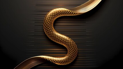 Fototapeta premium abstract background with golden snake 