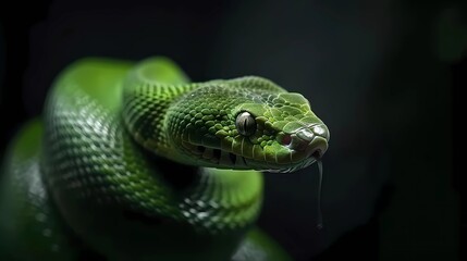 Fototapeta premium green snake 