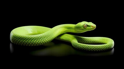 Fototapeta premium close up of a green snake