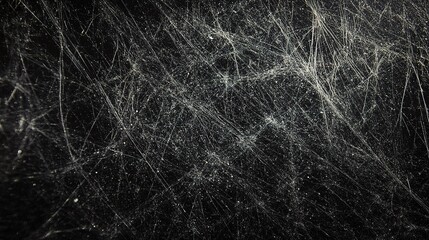 Close-Up Black Texture with Dust and Scratches on Surface