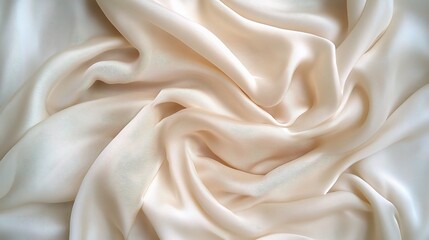 Fototapeta premium Luxurious White Silk Fabric With Soft Texture and Smooth Finish
