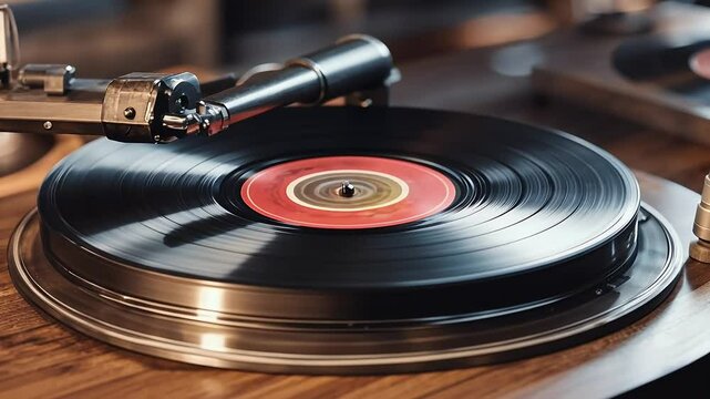4k disk record gramophone olated