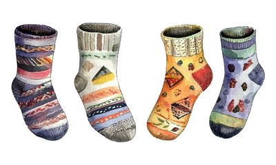 socks isolated on white