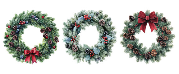 Adobe Illustrator Artwork christmas wreath illustration © Natallia