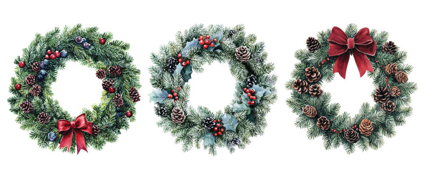 Adobe Illustrator Artwork christmas wreath illustration