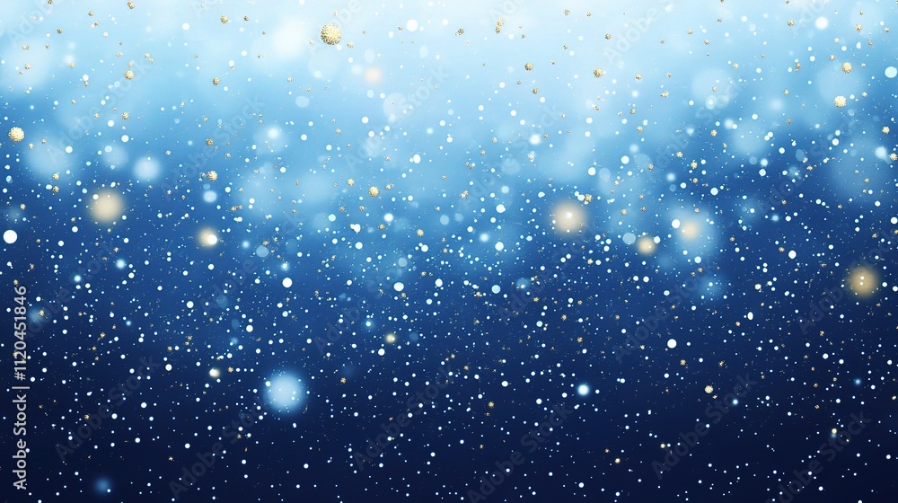 Poster abstract winter holiday texture with sparkling snow and bokeh effect