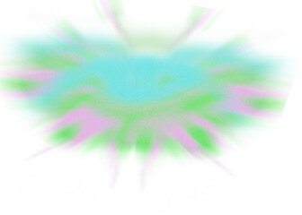 An abstract transparent iridescent color blur design element.