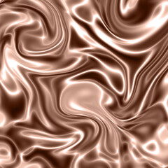 Metallic background with curved, shiny lines. In trendy color shades Mocha, Mousse of 2025.