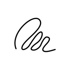 Fototapeta premium Random Linear Ripple Doodle Art