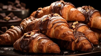 A photo of a tempting display of hazelnut-filled chocolate