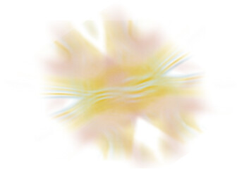 An abstract transparent iridescent color blur design element.