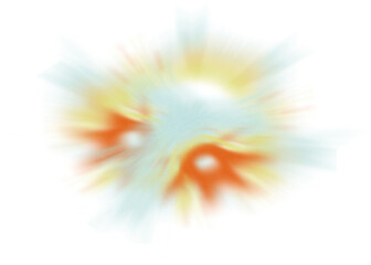 An abstract transparent iridescent color blur design element.