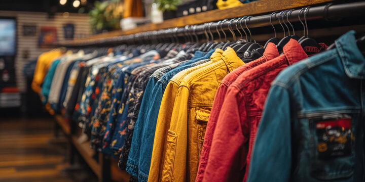 Y2K Nostalgia Fashion Apparel Display in Modern Retail Setting