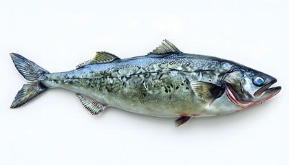 Naklejka premium Alaskan Pollock Fish with Slender Body