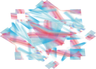 An abstract transparent iridescent color blur design element.