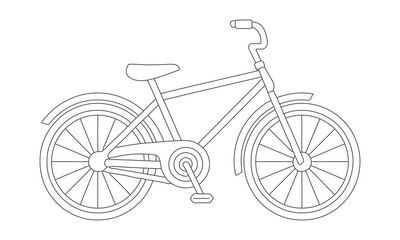 Fototapeta premium Bike Line Art Drawing Vector