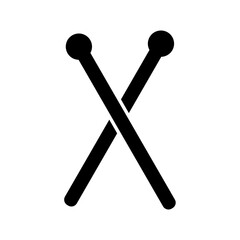 Drumsticks silhouette icon