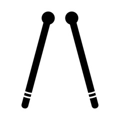 Drumsticks silhouette icon