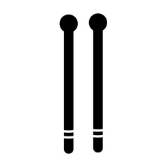 Drumsticks silhouette icon