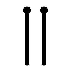 Drumsticks silhouette icon