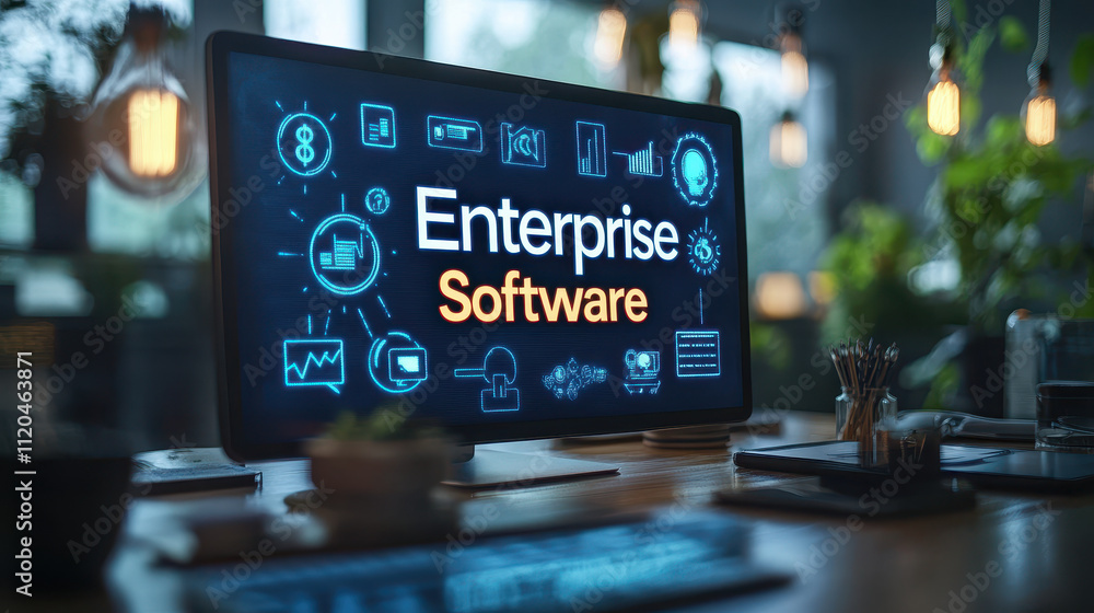 Poster enterprise software evolution centralizing teamwork and communication solutions